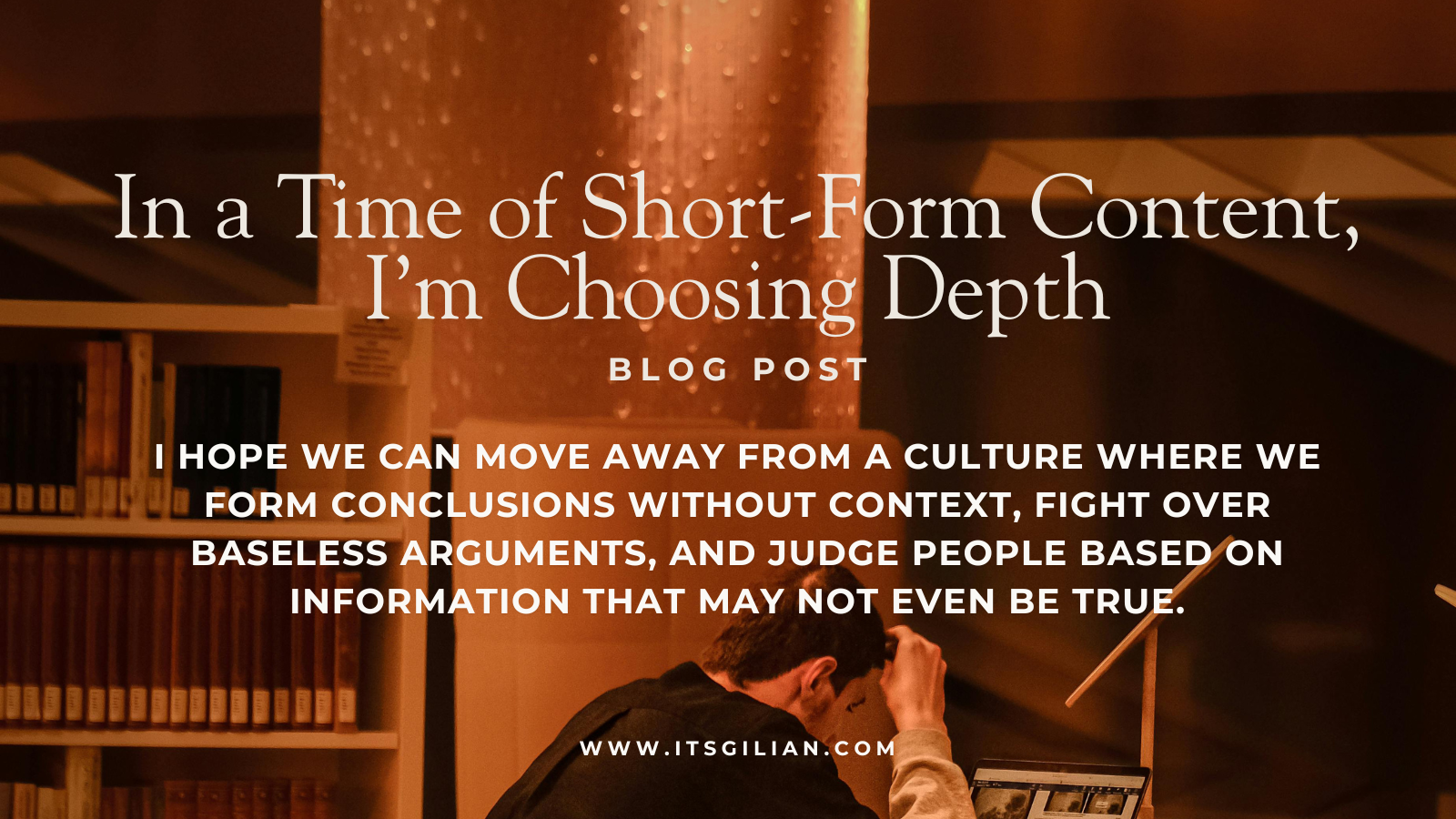 In a Time of Short Content, I’m Choosing Depth